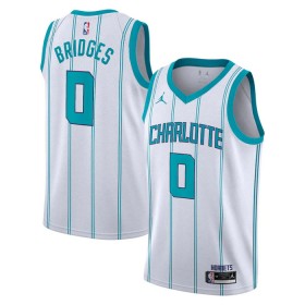 Canotte Uomo Charlotte Hornets Miles Bridges 0 Jordan 2022-23 Association Edition Bianco Swingman